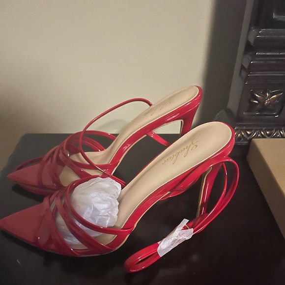 Sexy Red Strappy Sandal - Picture 1 of 3